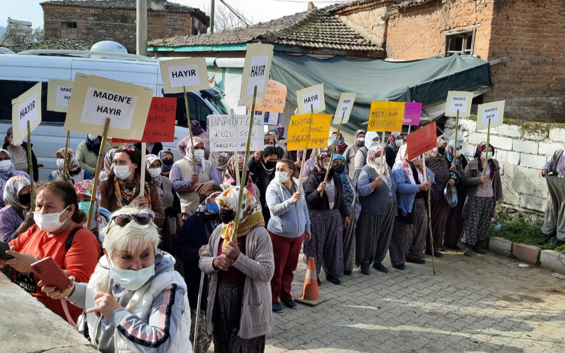 Ödemiş'te maden protestosu