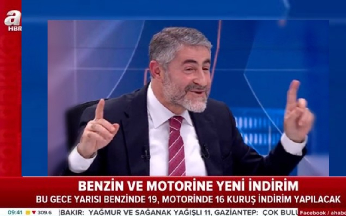 Nebati: Motorin 22 liraya indi manşetlerde yok