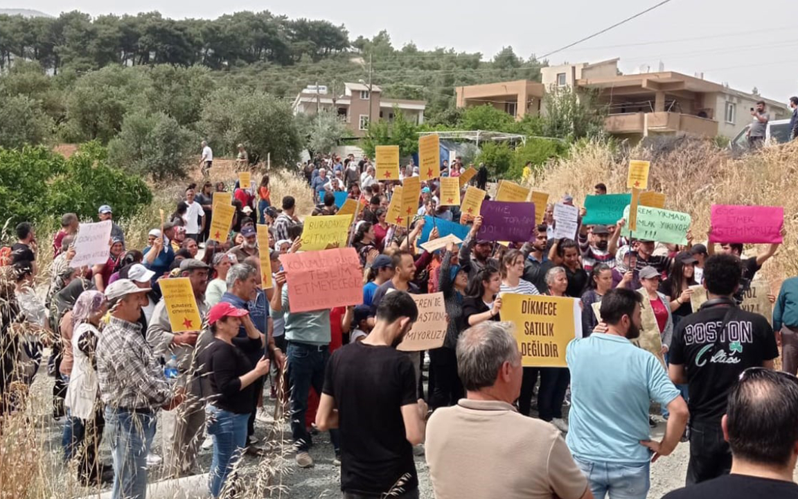 Hatay'ın Dikmece Köyü zeytin ağaçları için TOKİ'ye direniyor