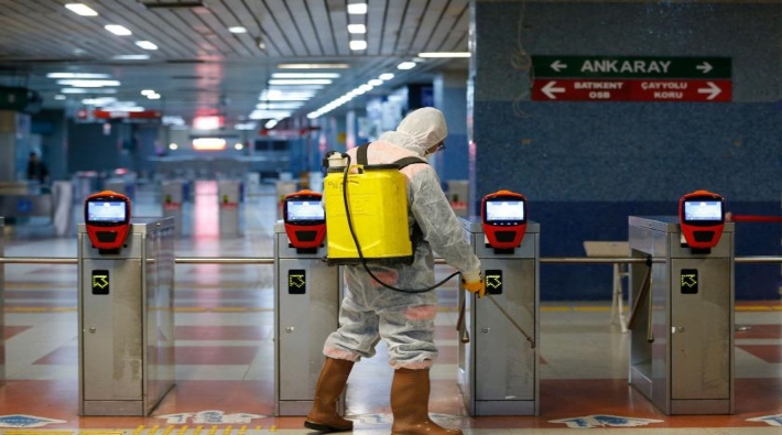 Ankara'da metro ve Ankaray istasyonlarında ‘koronavirüs’ önlemleri