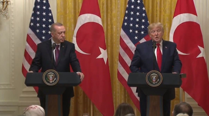 Erdoğan ve Trump'tan ortak basın açıklaması: 'Türkiye'nin S-400 alımı bizim için zorluklar çıkarıyor'